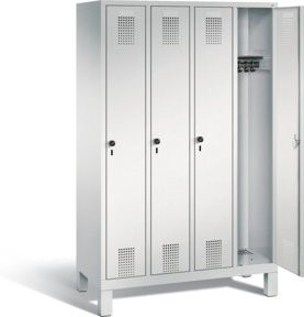 C+P Garderobenschrank Evolo in Lichtgrau mit Schranktüren, Regalböden und Kleiderstange, H x B x T: 185 x 119 x 50 cm - Bild 1