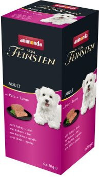animonda Vom Feinsten Nassfutter Hund Adult Pute und Lamm 6 x 150 g - Bild 1