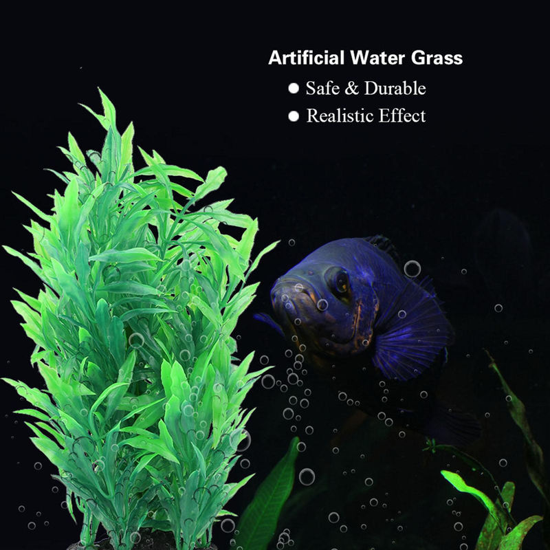 CosyHome Künstliche Grüne Wasserpflanze aus Kunststoff für deine Aquarium Landschaft Dekoration - Bild 6