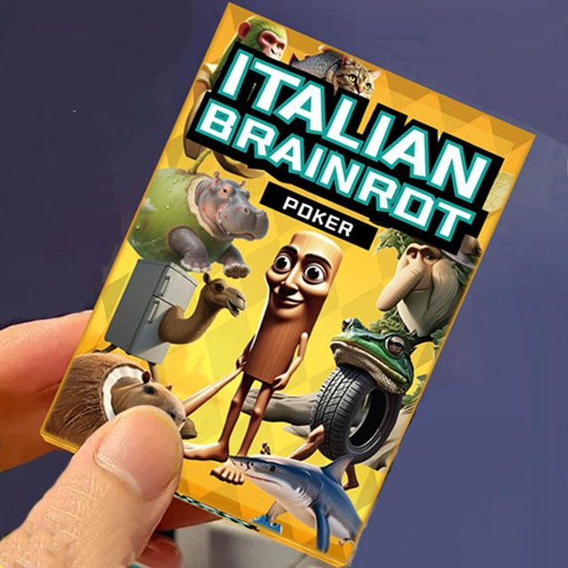 Discover Intime Abstrakte Italienische Brainrot Poker Spielkarten, 54 Stück, ab 14 Jahre - Bild 1