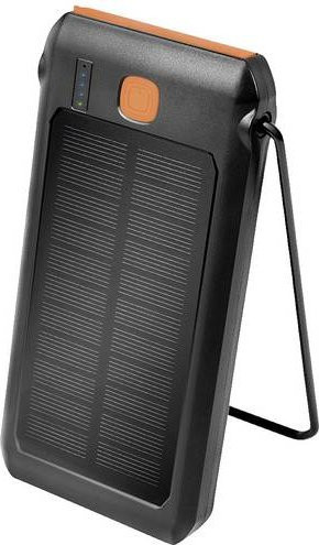 LogiLink Solar-Powerbank PA0273 mit 10000 mAh und 250 mA Solarzelle in Schwarz - Bild 1