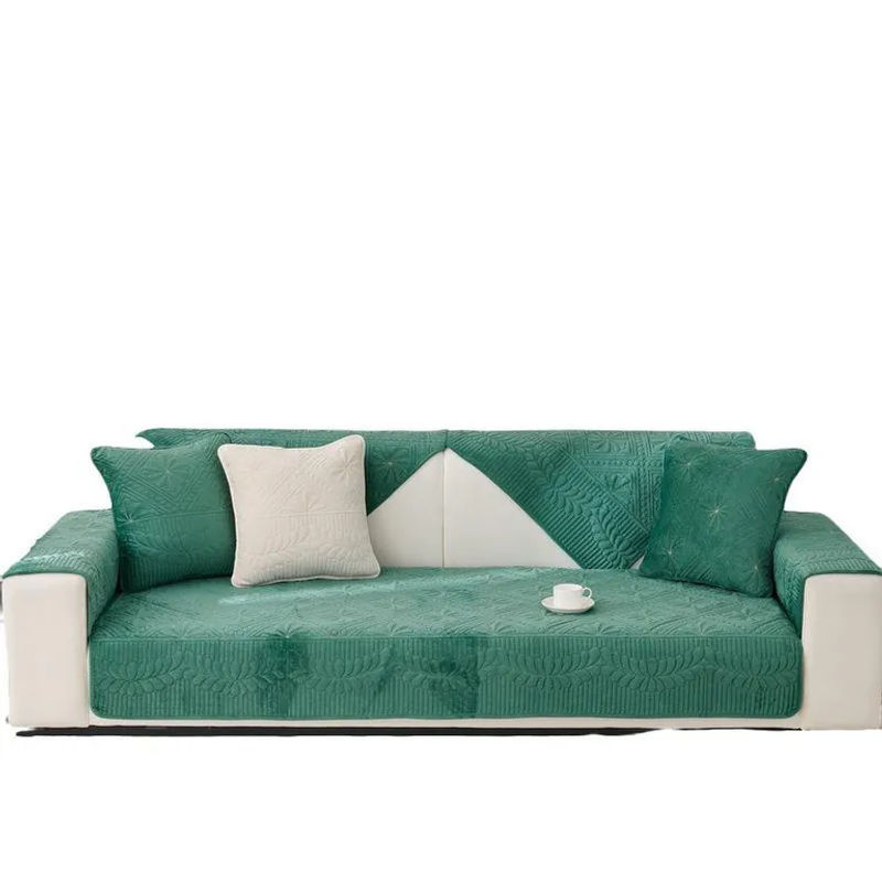 Gestepptes Sofakissen aus Plüsch von Super Six, quadratisch und rutschfest, B/T/H: 70 x 70 x 1 cm - Bild 2