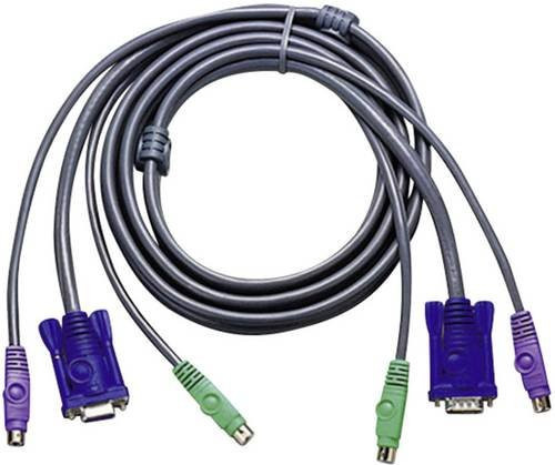ATEN KVM Anschlusskabel Schwarz mit VGA und PS/2 Steckern, Länge: 3,00 m - Bild 1