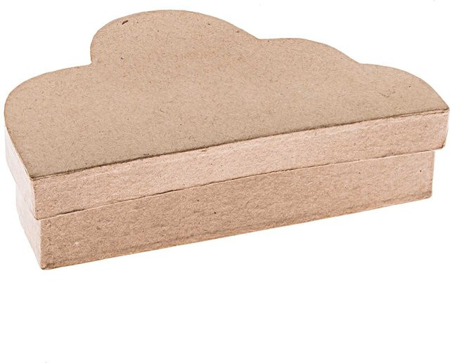 Rico Design Pappmaché-Box Wolke in Beige und Braun, B/T/H: 14 x 9,3 x 4 cm - Bild 1