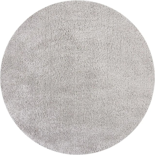 Flair Rugs Hochflorteppich Feather Soft in Grau, rund, Durchmesser: 133 cm - Bild 1