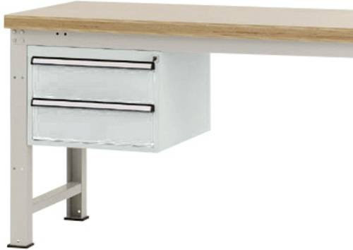 Manuflex Gehäuse-Unterbau PROFI ZB4531.7035 mit 2 Schubfächern, grau, für Werkbanktiefe 700 mm - Bild 1