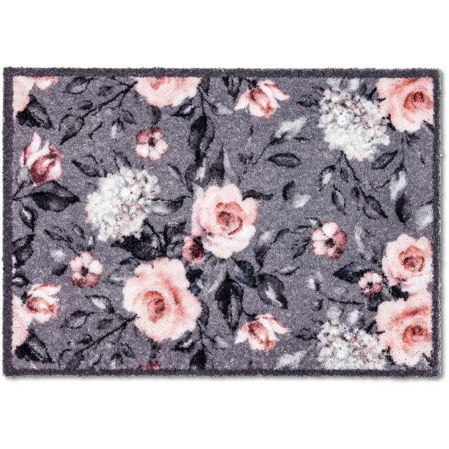 Sauberlaufmatte Astra Pure und Soft Blumen Grau-Rosa B: 50 cm, T: 70 cm - Bild 2
