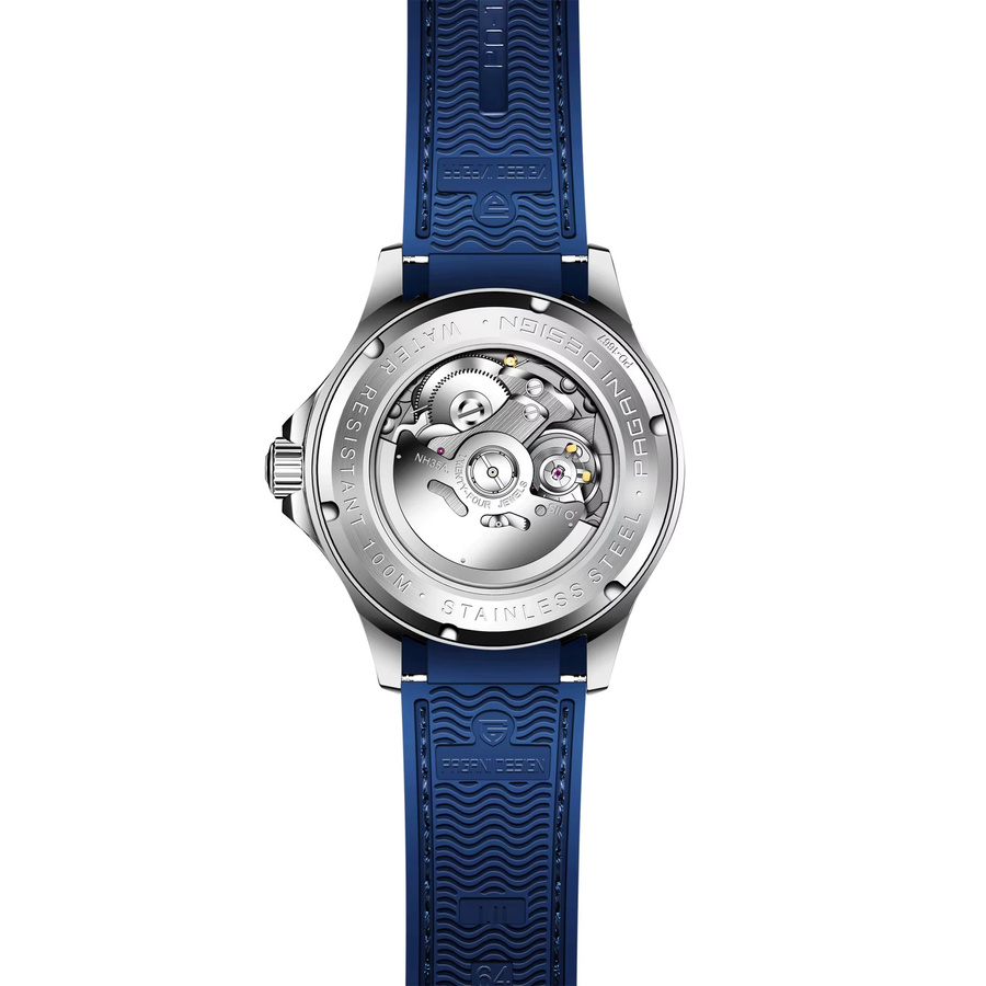 PAGANI DESIGN Armbanduhr, Automatik, Edelstahl, Blau, Herren - Bild 5