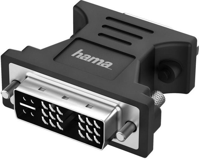 Hama Video-Adapter DVI-Stecker auf VGA-Buchse in Schwarz für Full-HD 1080p - Bild 1