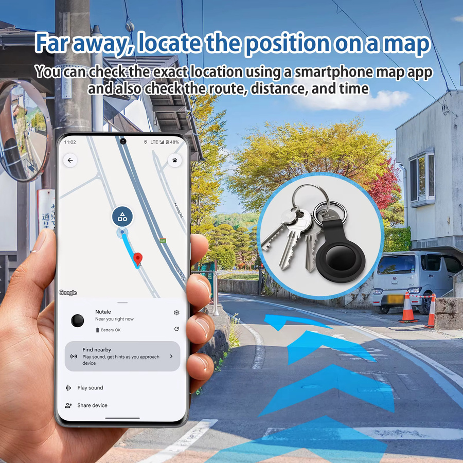 Android Smart Location Tracker in Schwarz für Google Find My Device App zur Fernpositionierung mit Pixel, Xiaomi und OPPO - Bild 4
