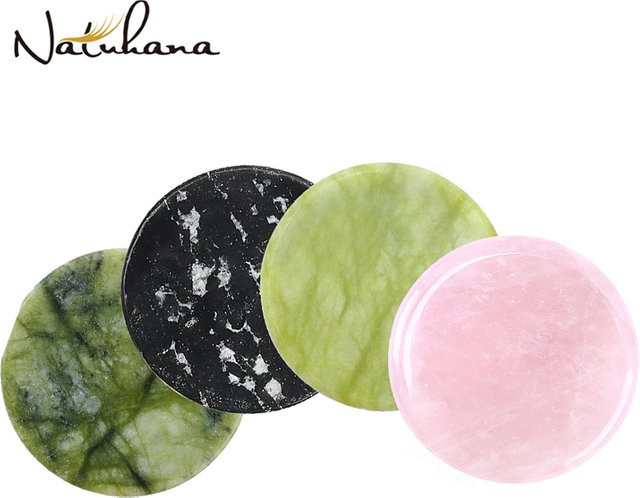 NATUHANA Runde Jade-Stein Klebepads für Wimpernverlängerungen, 100 Stück - Bild 1