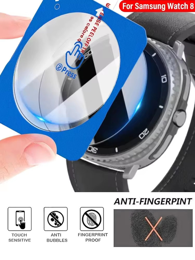 Samsung Displayschutzfolie aus gehärtetem Glas, Samsung Galaxy Watch 8 40 mm 44 mm/8 Classic 46 mm - Bild 6