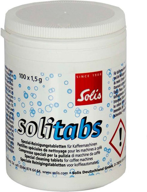 Solis Solitabs Reinigungstabletten für Espressomaschinen, Weiß, 100 Stück - Bild 1