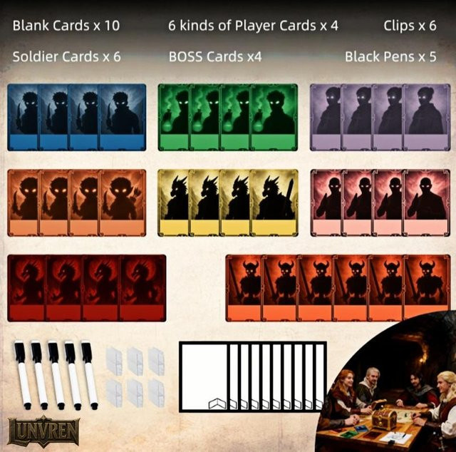 YULIN DND Initiative Tracker, 44 Stück, gray - Bild 1