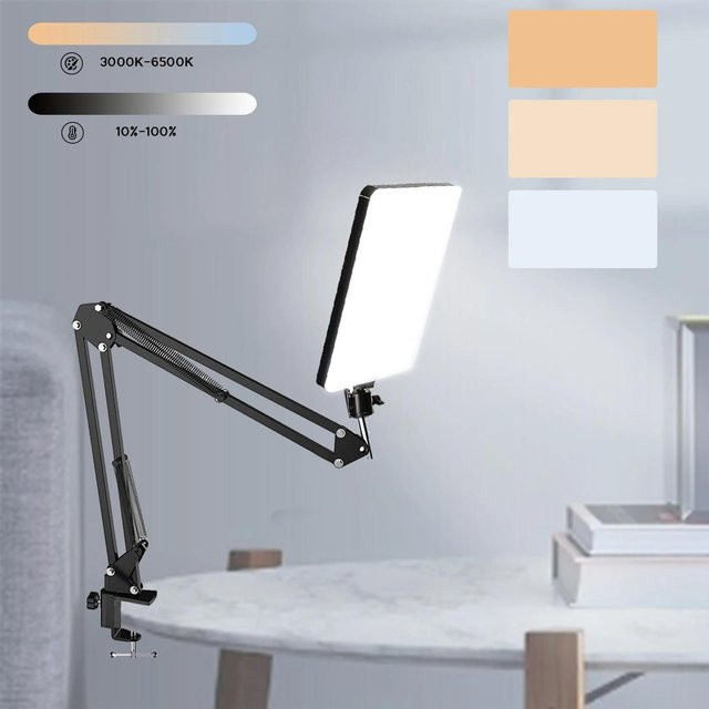 BAODELI LED Fotografie Licht mit Scherenarm für Selfie, Konferenz und Live-Streaming im Foto Studio - Bild 1