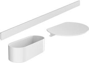 Hansgrohe Badewannenset WallStoris aus Kunststoff, mattweiß, wandmontiert - Bild 1