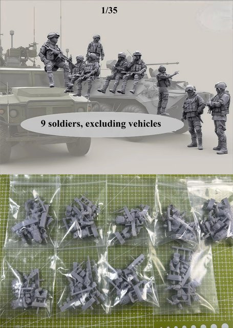 EVANOVM Spezialeinheiten-Panzer-Sitzstatus, Modellbausatz, 1/35, Grau - Bild 1
