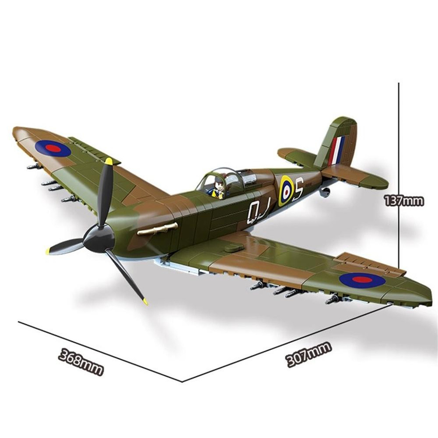 DBPALY Spitfire Jäger F MK Modellbausteine Zweiter Weltkrieg WW2 6-12 Jahre - Bild 1
