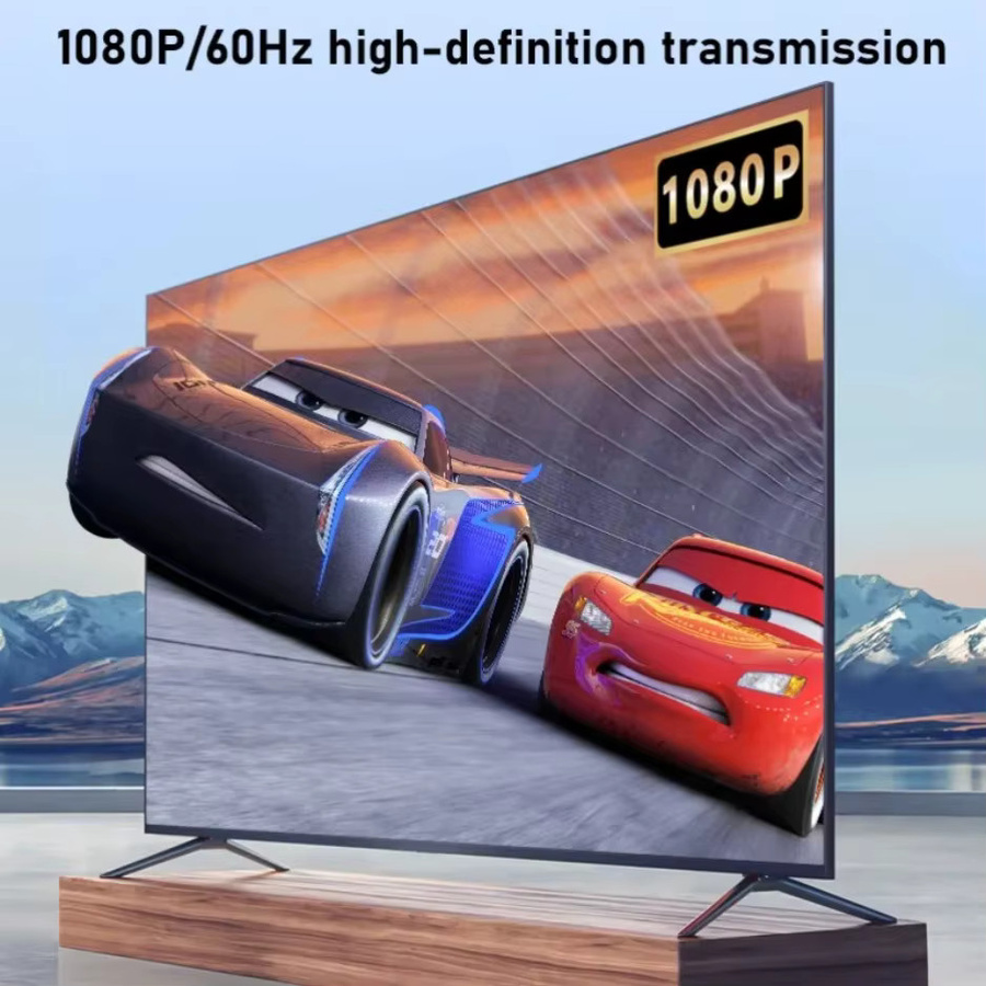 XIKCU Kabelloser HDMI Video-Audio Sender und Empfänger Extender in Schwarz, Full HD 1080P, 5.8G mit 50M Reichweite für TV-Box, Monitor, Projektor und PC - Bild 3