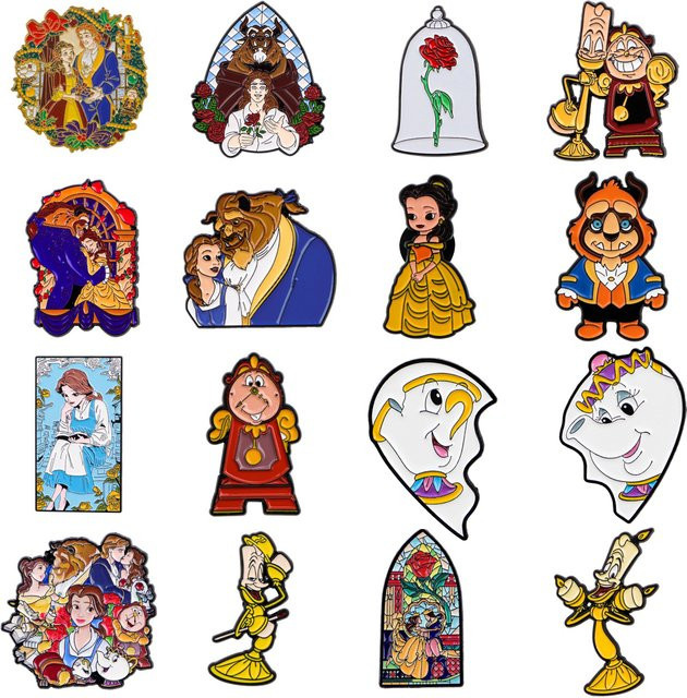 Disney Brosche, Film-Rose-Emaille-Pin, Bunt, Damen - Bild 1
