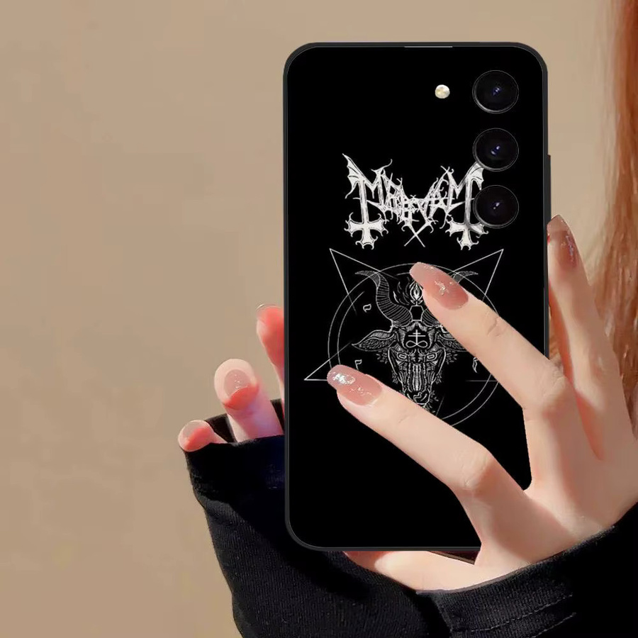 Demonic Satanic Soft Cover Handyhülle für Samsung Galaxy S21 S22 S23 S24 S25 S26 Ultra FE Plus 5G A52S in Schwarz - Bild 3