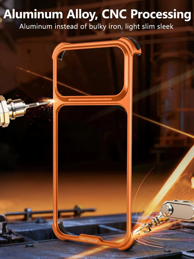 Oatsbasf Slim Handyhülle für iPhone 17 Pro und iPhone 17 Pro Max in Orange, stoßfeste Schutzhülle mit Originalgefühl - Bild 7