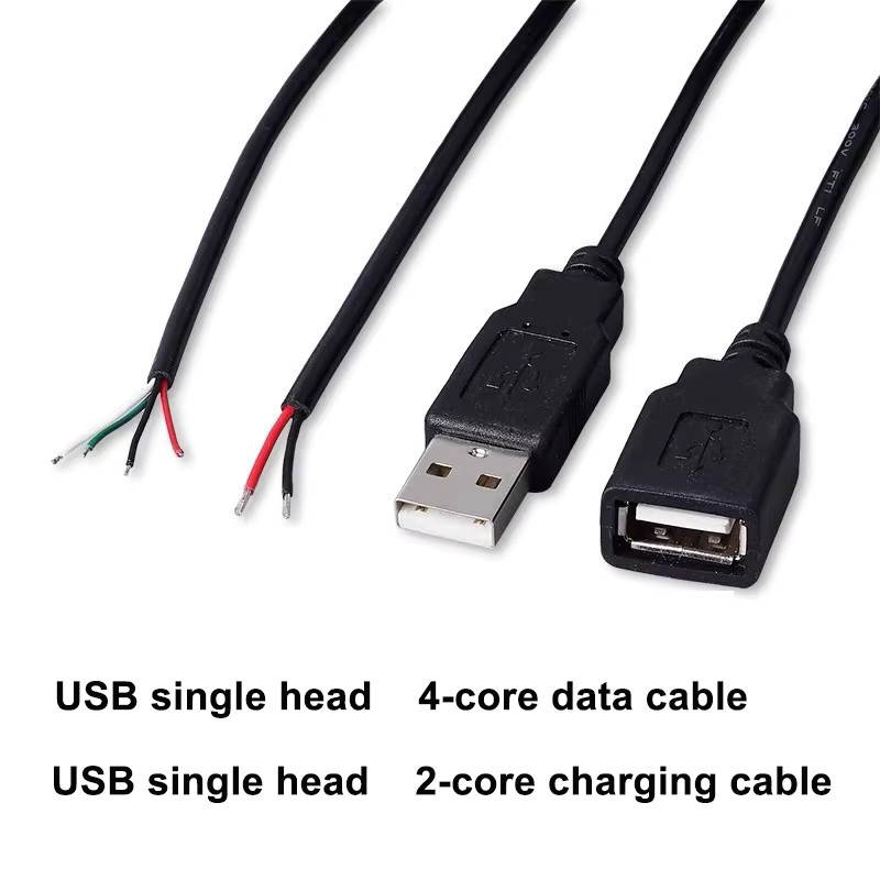 JCD USB 2.0 A auf 4-Pin Stromversorgungskabel in Schwarz, 30 cm Länge - Bild 2