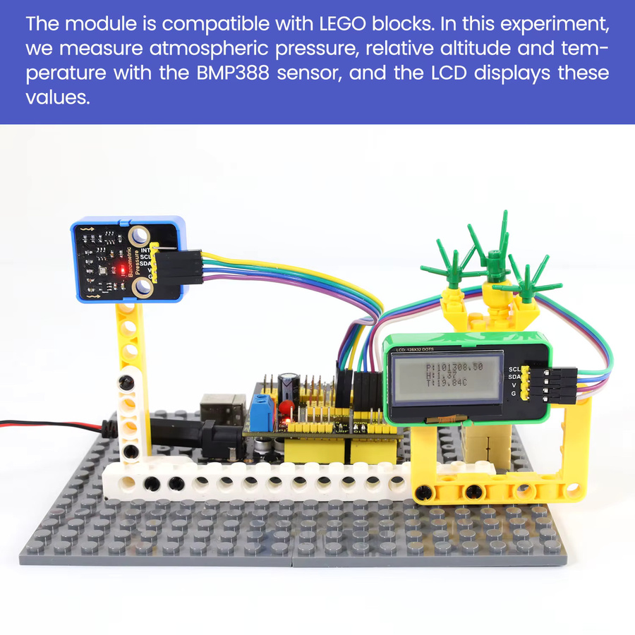 Keyestudio BMP388 Luftdrucksensormodul kompatibel mit Arduino, Microbit und Lego-Bausteinen - Bild 4