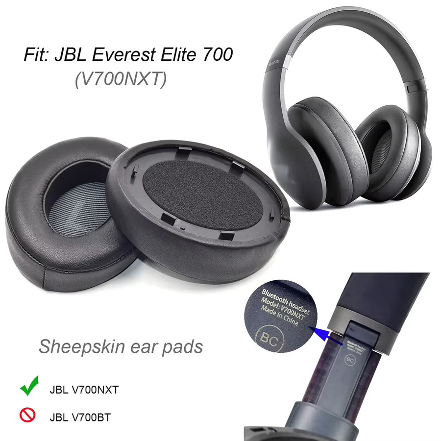 JBL Ersatz Ohrpolster aus hochwertigem Proteinleder für Everest Elite V700 und V700BT in Schwarz - Bild 3