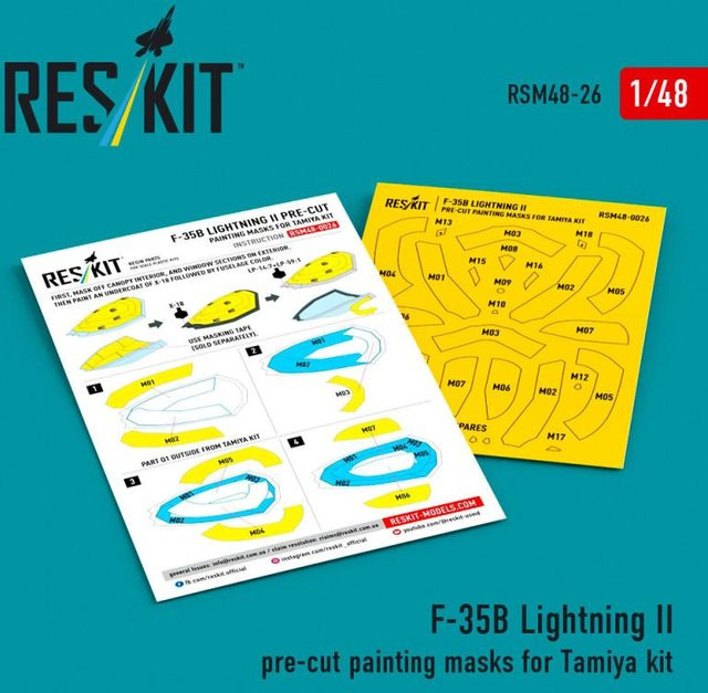 Tamiya F-35B Lightning II, Pre-cut painting masks, 1:48, Zubehör - Bild 1