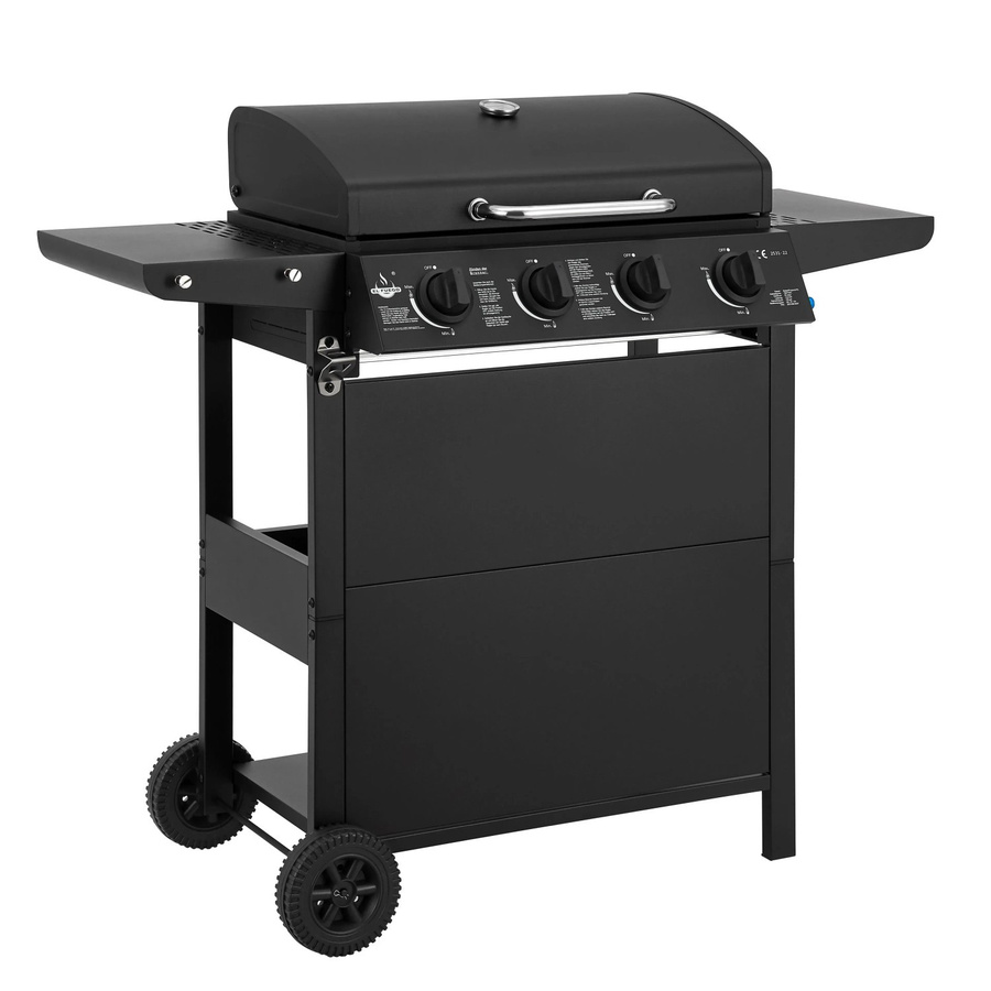 El Fuego Gasgrill San Jose mit 4 Brennern aus Edelstahl in Schwarz mit gusseisernem Grillrost, B/T/H: 114 x 101,5 x 51 cm - Bild 3