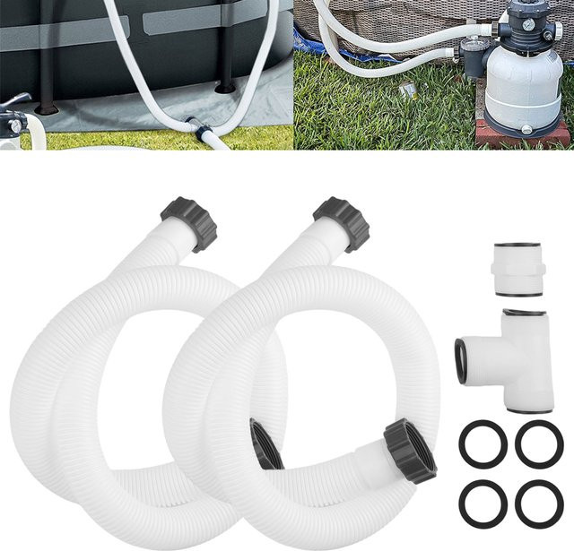 Intex Poolfilter-Pumpenschlauch-Adapter Set für oberirdische Schwimmbäder in Weiß - Bild 1