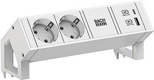 Bachmann 902.3201 Steckdosenleiste in Weiß mit USB-A und USB-C Anschlüssen - Bild 1