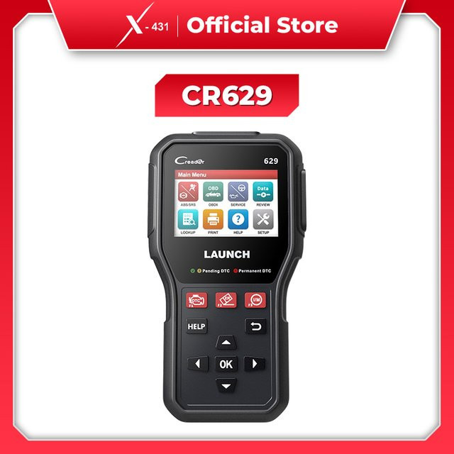 LAUNCH CR 629 OBD2-Scanner Kfz-Diagnosetool in Schwarz für Motor und Airbag - Bild 1