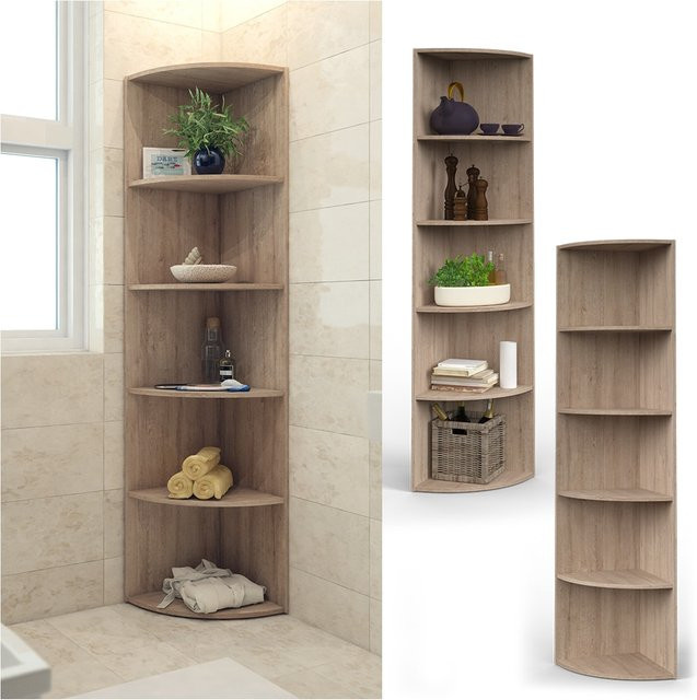 VICCO Eckregal ECKI in Eiche Sonoma, B/T/H: 40 x 40 x 180 cm - Bild 1