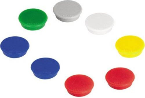 Franken Kraftmagnete rund mit Speziallackierung, Durchmesser: 24 mm, Mehrfarbig, 10 Stück - Bild 1
