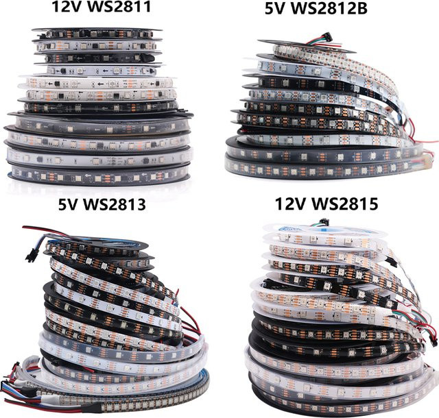 KISUFU RGB Smart LED Streifen individuell adressierbar mit WS2812B WS2811 WS2813 WS2815 5050 IC - Bild 1