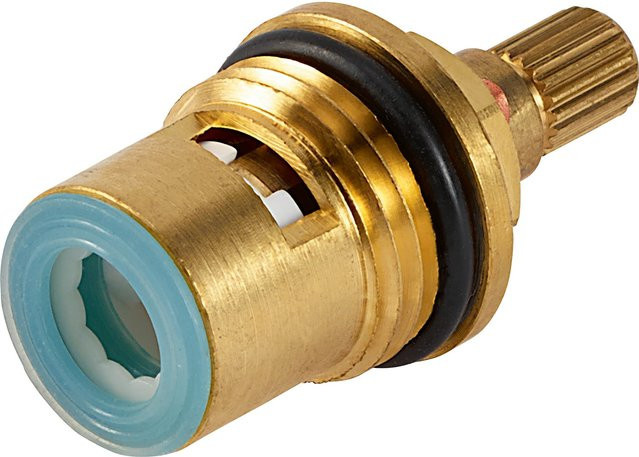 baliv Keramik-Oberteil für Kaltwasserventil KV-4040 in Blau und Gold, Maße: 24 mm x 24 mm - Bild 1