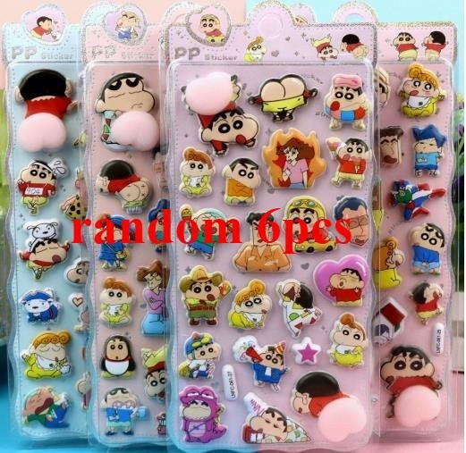 Yiran toy 1, Crayon Shin-Chan Weich gekniffener Glücks-Po Aufkleber, 3D Blasenaufkleber - Bild 1