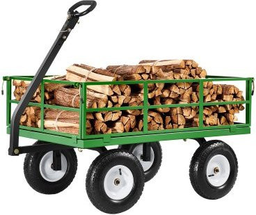 VEVOR Bollerwagen 2-in-1 Gartenwagen mit All-Terrain-Reifen und abnehmbaren Seitenteilen aus Netzmaterial, B/T/H: 110 x 75 x 67 cm - Bild 1