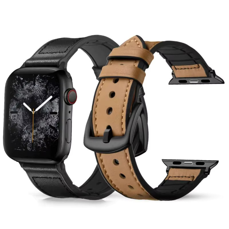 TINUORA Uhrenarmband Leder, Silikon, Herren - Bild 7
