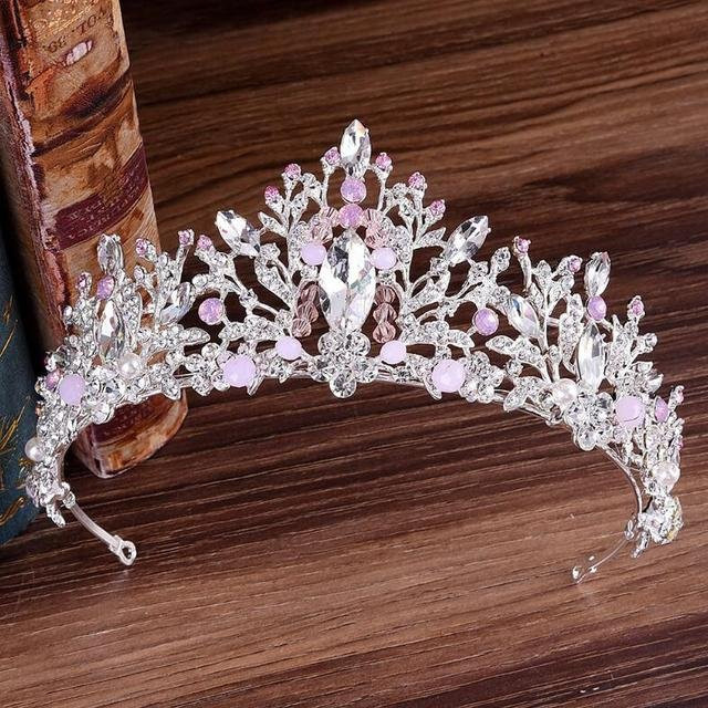 Wucifang Jewelry Tiara, Kristall, Perle, Weiß, Damen - Bild 1