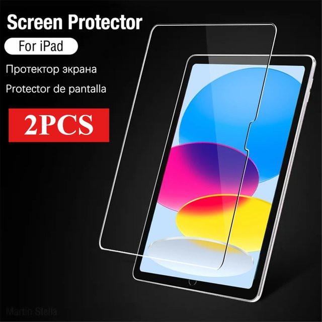2er-Pack Panzerglas Display Schutzfolie für Apple iPad Air 11 Zoll M3 M2 und iPad 10. Generation 10,9 Zoll, 9H gehärtetes Glas, transparent - Bild 1