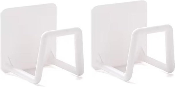 LESDAFFY Home Life Schwammhalter aus Edelstahl mit Ablauf für die Küche, 2er-Set in Silber oder Weiß - Bild 1
