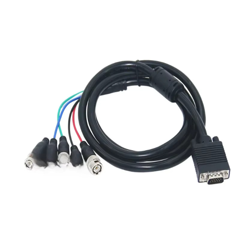 OULLX VGA auf 5 BNC Videokabel RGBHV Matrix-Konvertierung in Schwarz, Länge: 3 m - Bild 5