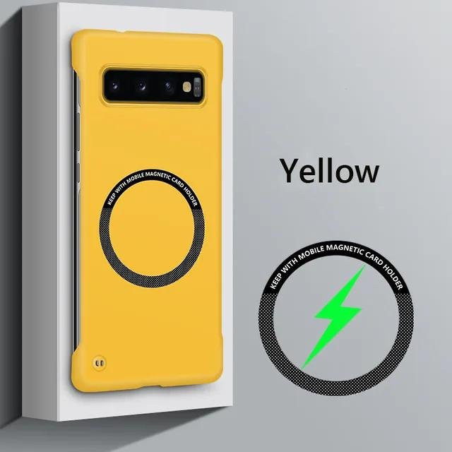 Rahmenlose magnetische schlanke Hartschalen-Hülle für Samsung Galaxy S10 Plus mit Unterstützung für kabelloses Laden in verschiedenen Farben - Bild 1