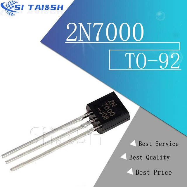 20 Stück 2N7000 Kleinsignal-MOSFET N-Kanal-Transistor Si Tai&SH, Schwarz, TO-92 - Bild 1