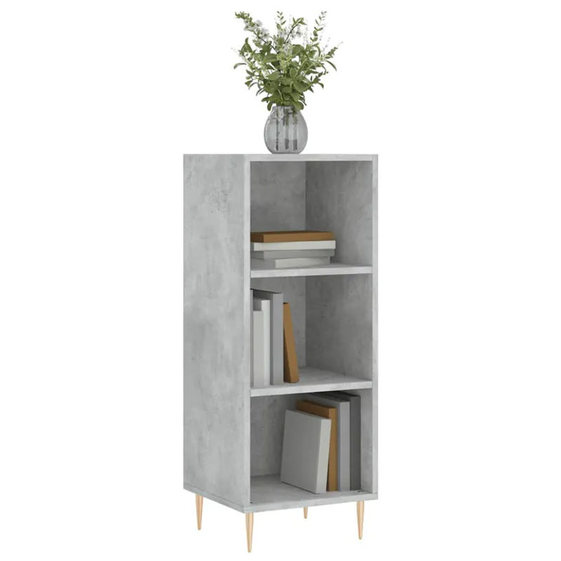 Vidaxl Schrank in Beton Grau aus Holzwerkstoff mit Drehtüren, B/T/H: 34,5 x 32,5 x 90 cm - Bild 4