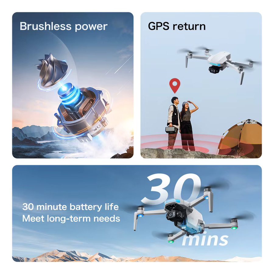 Tccicadas GPS-Drohne, 8K HD-Kameras, ab 14 Jahre, Weiß - Bild 6