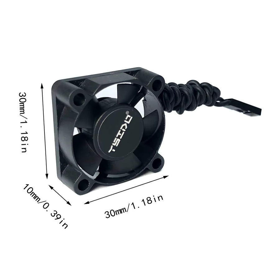 YSIDO RC Auto Motor Kühlventilator, Schwarz, Kunststoff - Bild 2